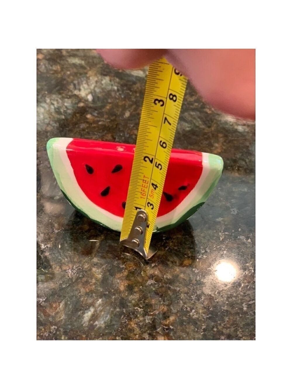 Watermelon Salt & Pepper Shakers Ceramic Home Decor New Tiered Tray Decor - Picture 4 of 8